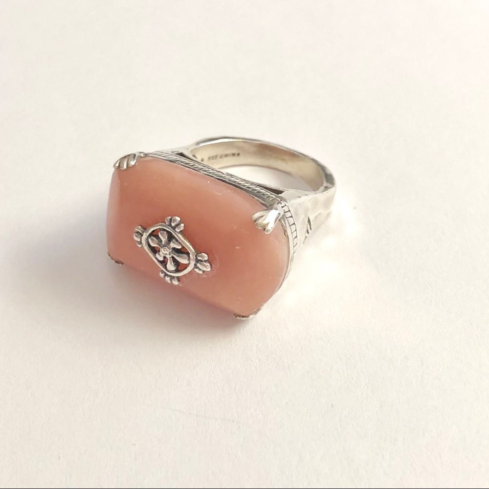Silpada Pink Soapstone Sterling Silver Ring